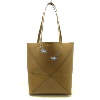 ロエベ(LOEWE)のLOEWE(ロエベ) トートバッグ レディース美品  ワオキツネザル パズルフォルド トート A779G50X17 オーク(ブラウン×ライトブルー×マルチ) ×Suna Fujitaコラボ/折りたたみ シャイニーカーフ (トートバッグ)