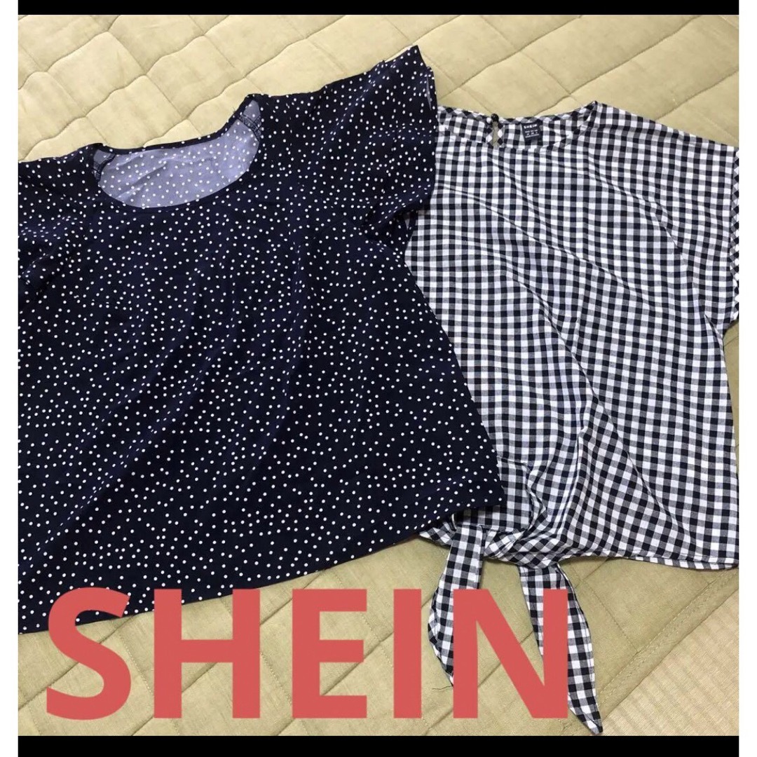 SHEIN(シーイン)のSHEINレディーストップス2点セット♪美品 レディースのトップス(Tシャツ(半袖/袖なし))の商品写真