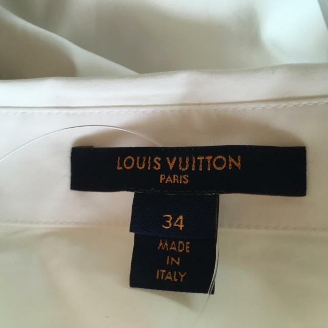 LOUIS VUITTON(ルイヴィトン)のLOUIS VUITTON(ルイヴィトン) 長袖シャツブラウス サイズ34 S レディース - RW181A FQN FEBL73 白 綿 レディースのトップス(シャツ/ブラウス(長袖/七分))の商品写真