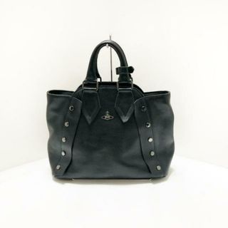 ヴィヴィアンウエストウッド(Vivienne Westwood)のVivienneWestwood(ヴィヴィアンウエストウッド) ハンドバッグ - 黒 スタッズ/2way/オーブ レザー(ハンドバッグ)