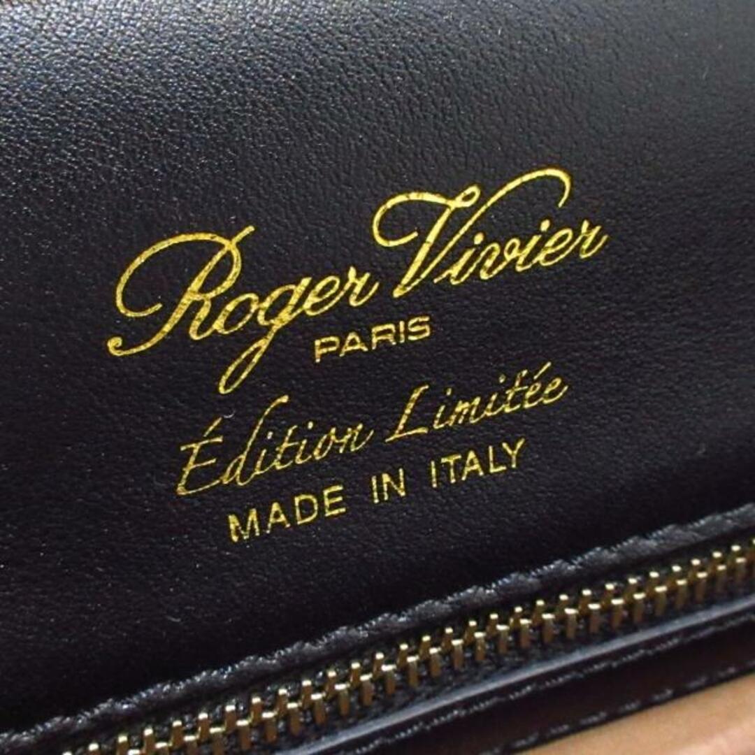 ROGER VIVIER(ロジェヴィヴィエ)のRogerVivier(ロジェヴィヴィエ) ハンドバッグ ヴィヴ カバ ダークイエロー×黒×白 チェック柄 ウール×レザー レディースのバッグ(ハンドバッグ)の商品写真