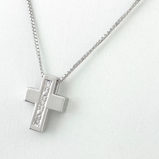 タサキ(TASAKI)のタサキ クロスモチーフ デザインネックレス WG 【中古】(ネックレス)