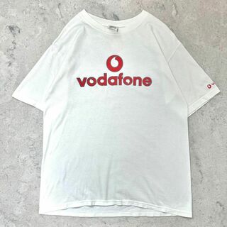 【希少】00s前半 ボーダフォン 企業ロゴ Tシャツ vodafone 白 M(Tシャツ/カットソー(半袖/袖なし))