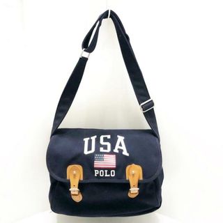 POLO RALPH LAUREN - POLObyRalphLauren(ポロラルフローレン) ショルダーバッグ - ダークネイビー×ライトブラウン キャンバス×レザー×コーティングキャンバス