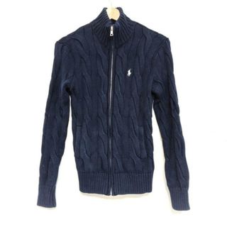 ポロラルフローレン(POLO RALPH LAUREN)のPOLObyRalphLauren(ポロラルフローレン) ブルゾン サイズSP S レディース - ネイビー 長袖/ニット/ジップアップ/春/秋(ブルゾン)