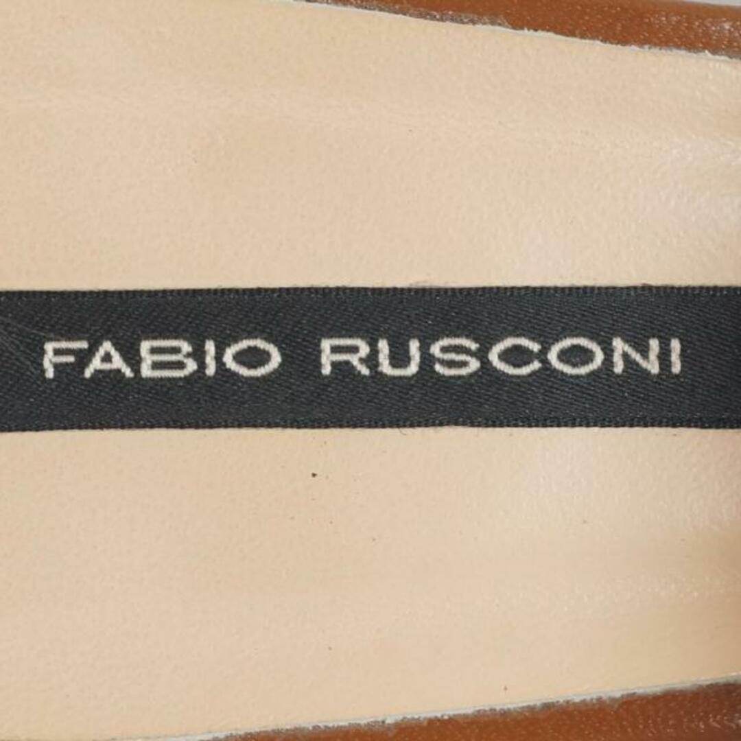 FABIO RUSCONI(ファビオルスコーニ)のFABIO RUSCONI(ファビオルスコーニ) ミュール 38 レディース - ブラウン オープントゥ/スタッズ レザー レディースの靴/シューズ(ミュール)の商品写真