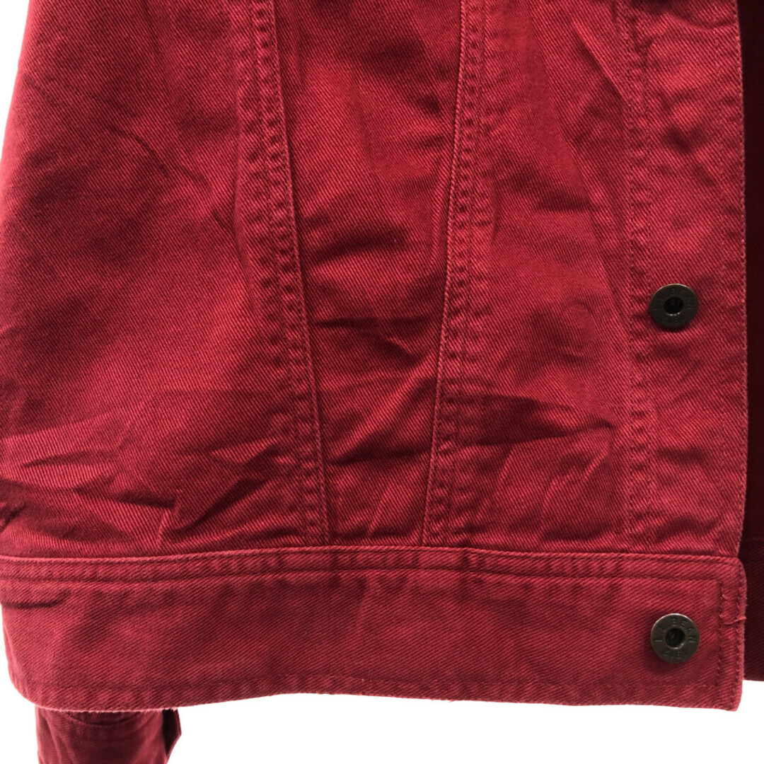 L.L.Bean(エルエルビーン)のL.L.Bean エルエルビーン デニムジャケット アウトドア アメカジ ワインレッド (メンズ L) 中古 古着 Q6912 メンズのジャケット/アウター(Gジャン/デニムジャケット)の商品写真