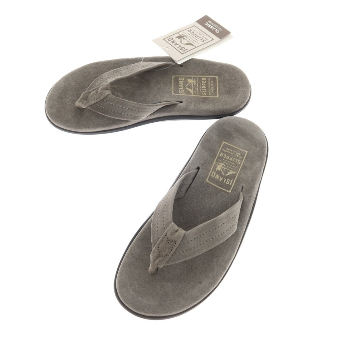 ISLAND SLIPPER(アイランドスリッパ)の【中古】【未使用】アイランドスリッパ ISLAND SLIPPER スエード トングサンダル グレー【サイズ7】【メンズ】 メンズの靴/シューズ(サンダル)の商品写真