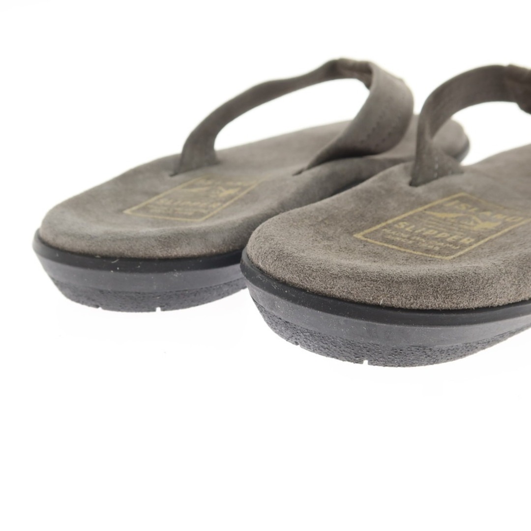 ISLAND SLIPPER(アイランドスリッパ)の【中古】【未使用】アイランドスリッパ ISLAND SLIPPER スエード トングサンダル グレー【サイズ7】【メンズ】 メンズの靴/シューズ(サンダル)の商品写真