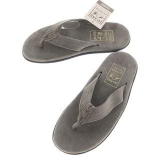 アイランドスリッパ(ISLAND SLIPPER)の【中古】【未使用】アイランドスリッパ ISLAND SLIPPER スエード トングサンダル グレー【サイズ8】【メンズ】(サンダル)