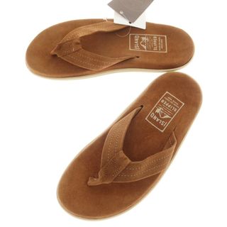 アイランドスリッパ(ISLAND SLIPPER)の【中古】【未使用】アイランドスリッパ ISLAND SLIPPER スエード トングサンダル ブラウン【サイズ7】【メンズ】(サンダル)