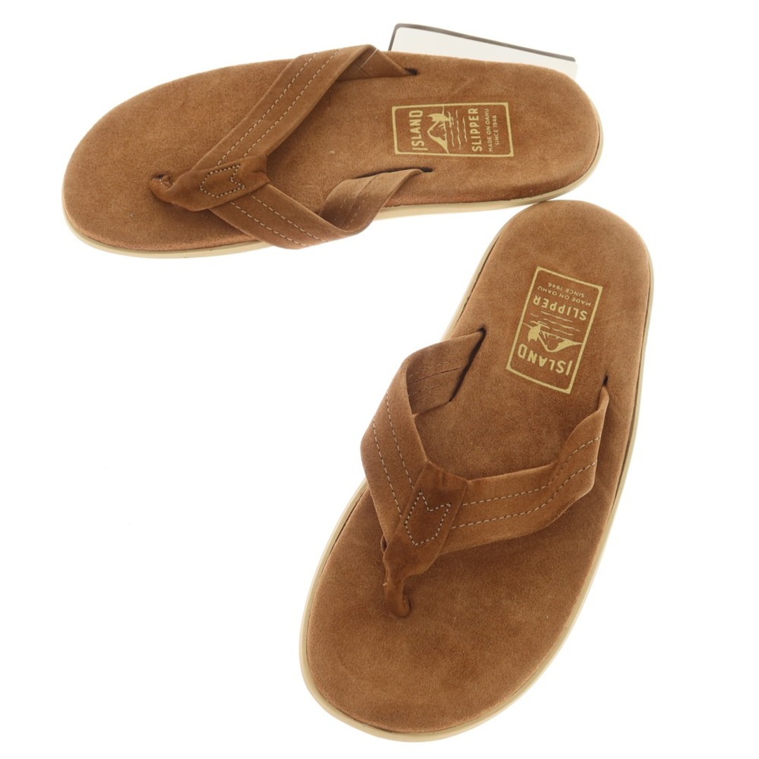 ISLAND SLIPPER(アイランドスリッパ)の【中古】【未使用】アイランドスリッパ ISLAND SLIPPER スエード トングサンダル ブラウン【サイズ8】【メンズ】 メンズの靴/シューズ(サンダル)の商品写真