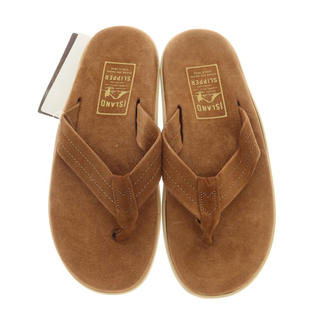 ISLAND SLIPPER(アイランドスリッパ)の【中古】【未使用】アイランドスリッパ ISLAND SLIPPER スエード トングサンダル ブラウン【サイズ8】【メンズ】 メンズの靴/シューズ(サンダル)の商品写真