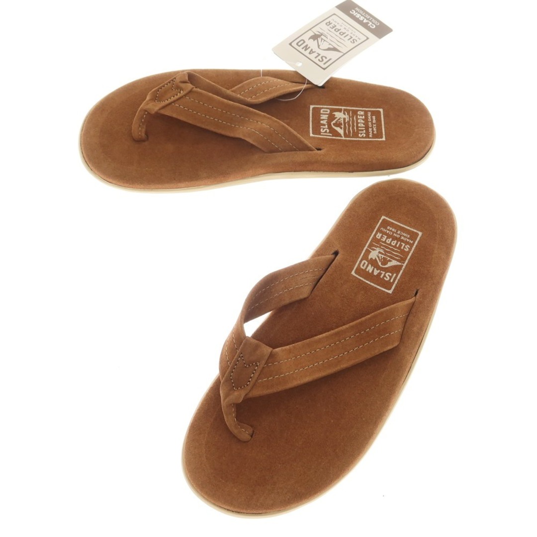 ISLAND SLIPPER(アイランドスリッパ)の【中古】【未使用】アイランドスリッパ ISLAND SLIPPER スエード トングサンダル ブラウン【サイズ9】【メンズ】 メンズの靴/シューズ(サンダル)の商品写真