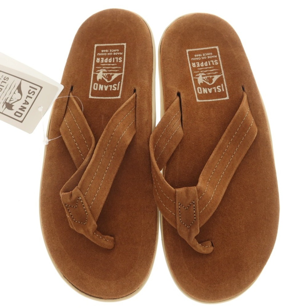 ISLAND SLIPPER(アイランドスリッパ)の【中古】【未使用】アイランドスリッパ ISLAND SLIPPER スエード トングサンダル ブラウン【サイズ9】【メンズ】 メンズの靴/シューズ(サンダル)の商品写真