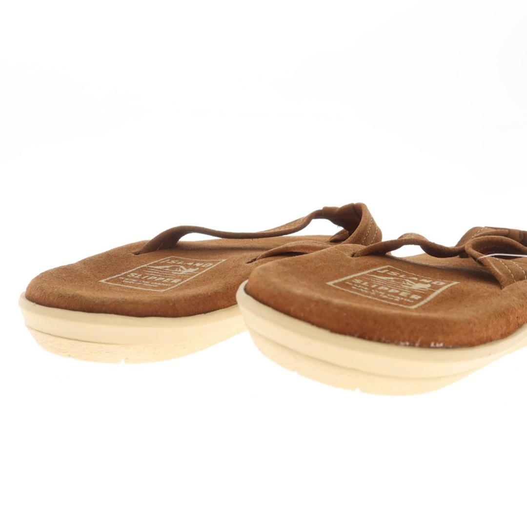 ISLAND SLIPPER(アイランドスリッパ)の【中古】【未使用】アイランドスリッパ ISLAND SLIPPER スエード トングサンダル ブラウン【サイズ9】【メンズ】 メンズの靴/シューズ(サンダル)の商品写真