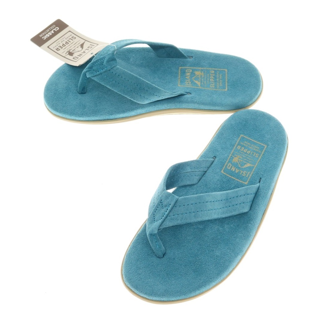 ISLAND SLIPPER(アイランドスリッパ)の【中古】【未使用】アイランドスリッパ ISLAND SLIPPER スエード トングサンダル ターコイズブルー【サイズ7】【メンズ】 メンズの靴/シューズ(サンダル)の商品写真