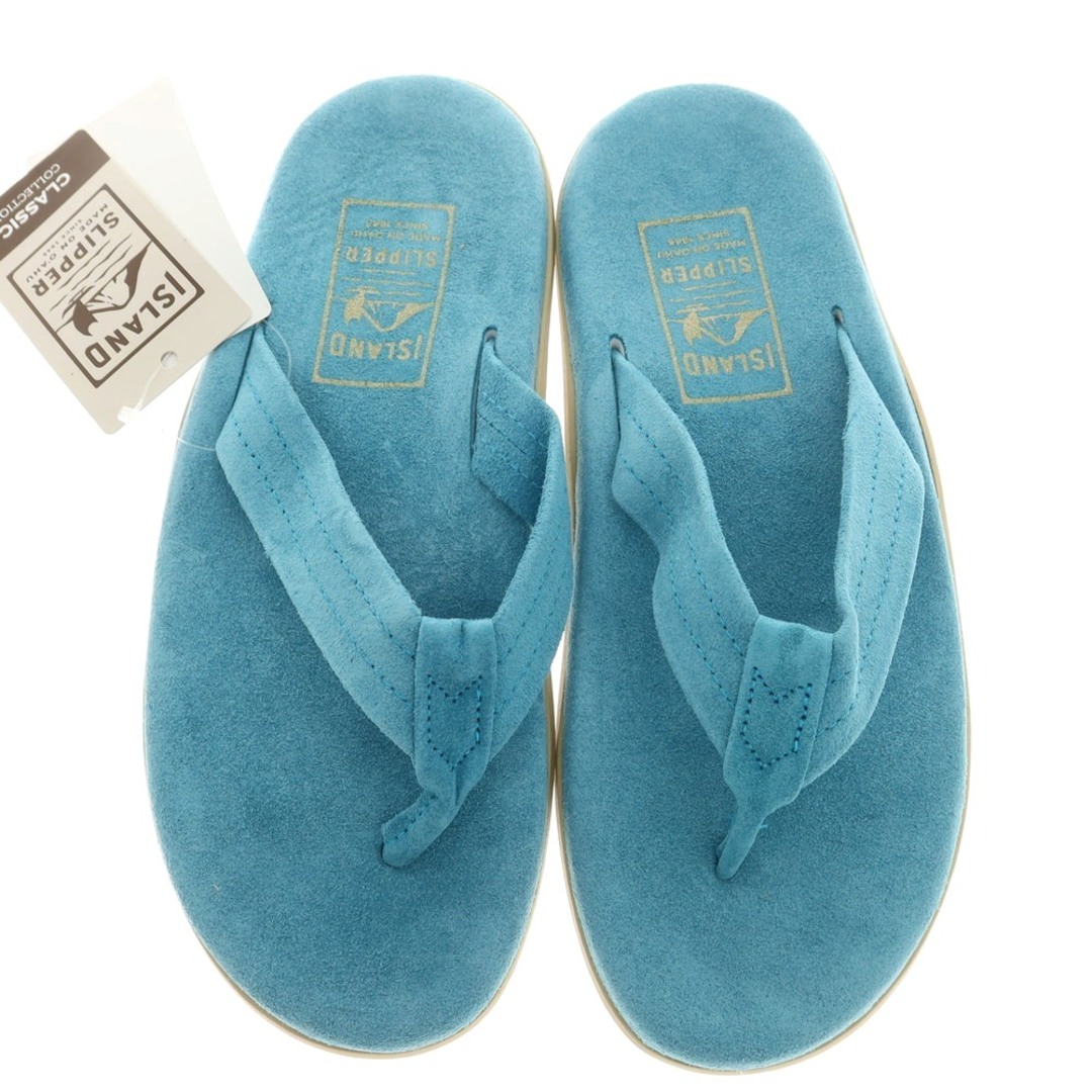 ISLAND SLIPPER(アイランドスリッパ)の【中古】【未使用】アイランドスリッパ ISLAND SLIPPER スエード トングサンダル ターコイズブルー【サイズ8】【メンズ】 メンズの靴/シューズ(サンダル)の商品写真