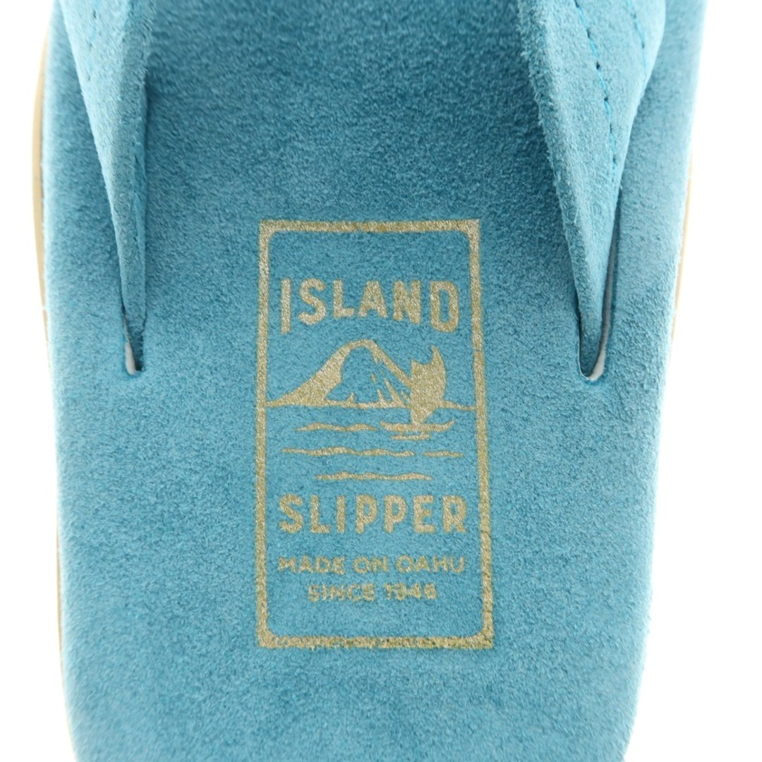 ISLAND SLIPPER(アイランドスリッパ)の【中古】【未使用】アイランドスリッパ ISLAND SLIPPER スエード トングサンダル ターコイズブルー【サイズ8】【メンズ】 メンズの靴/シューズ(サンダル)の商品写真