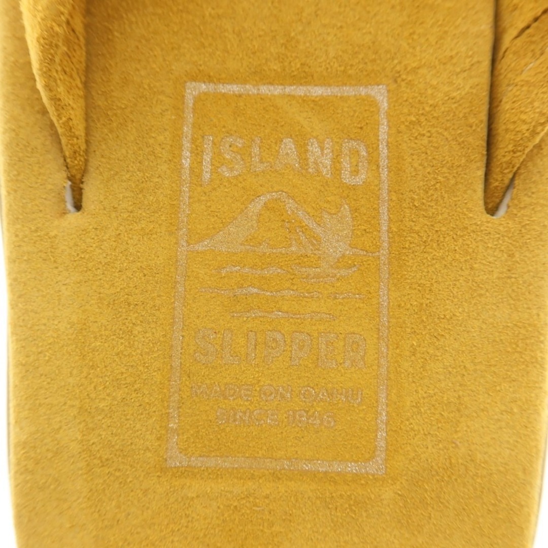 ISLAND SLIPPER(アイランドスリッパ)の【中古】【未使用】アイランドスリッパ ISLAND SLIPPER スエード トングサンダル イエロー【サイズ8】【メンズ】 メンズの靴/シューズ(サンダル)の商品写真