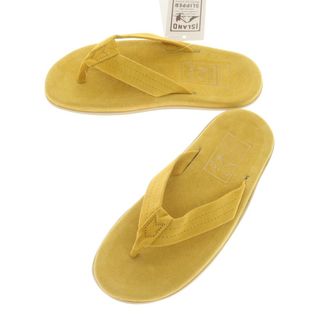 アイランドスリッパ(ISLAND SLIPPER)の【中古】【未使用】アイランドスリッパ ISLAND SLIPPER スエード トングサンダル イエロー【サイズ8】【メンズ】(サンダル)