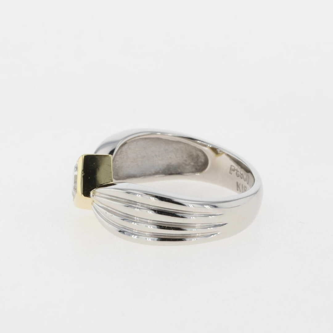 ダイヤモンド デザインリング 7.5号 Pt900 【中古】 レディースのアクセサリー(リング(指輪))の商品写真