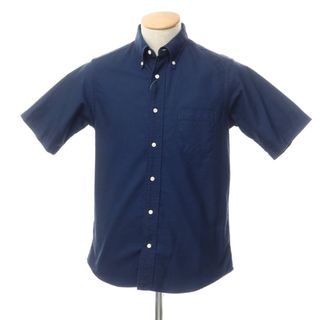 インディヴィジュアライズドシャツ(INDIVIDUALIZED SHIRTS)の【中古】インディビジュアライズドシャツ INDIVIDUALIZED SHIRTS オックスフォードコットン 半袖BDシャツ ネイビー【サイズ14 1/2】【メンズ】(シャツ)