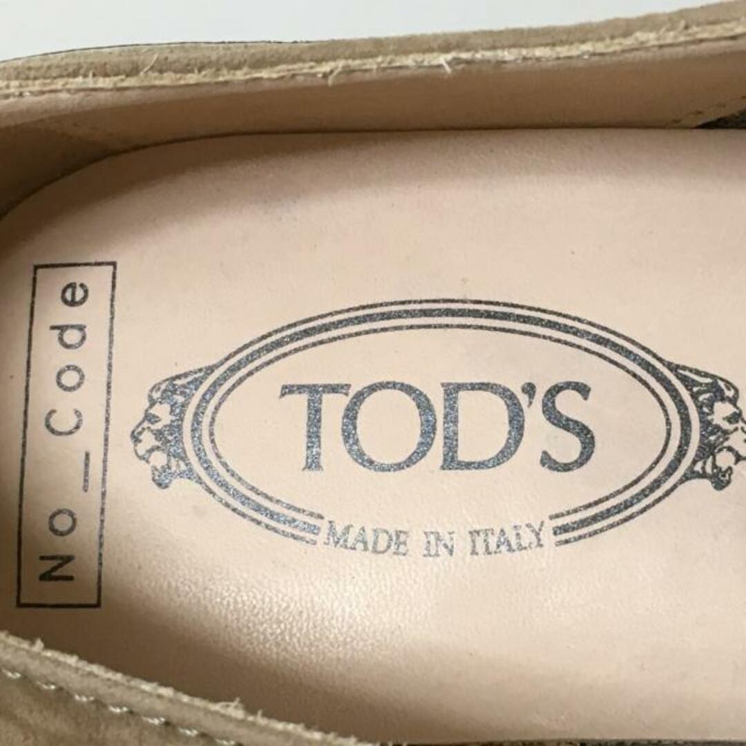 TOD'S(トッズ)のTOD'S(トッズ) シューズ 38 1/2 レディース - ゴールド×ベージュ 型押し加工 エナメル（レザー）×スエード レディースの靴/シューズ(その他)の商品写真