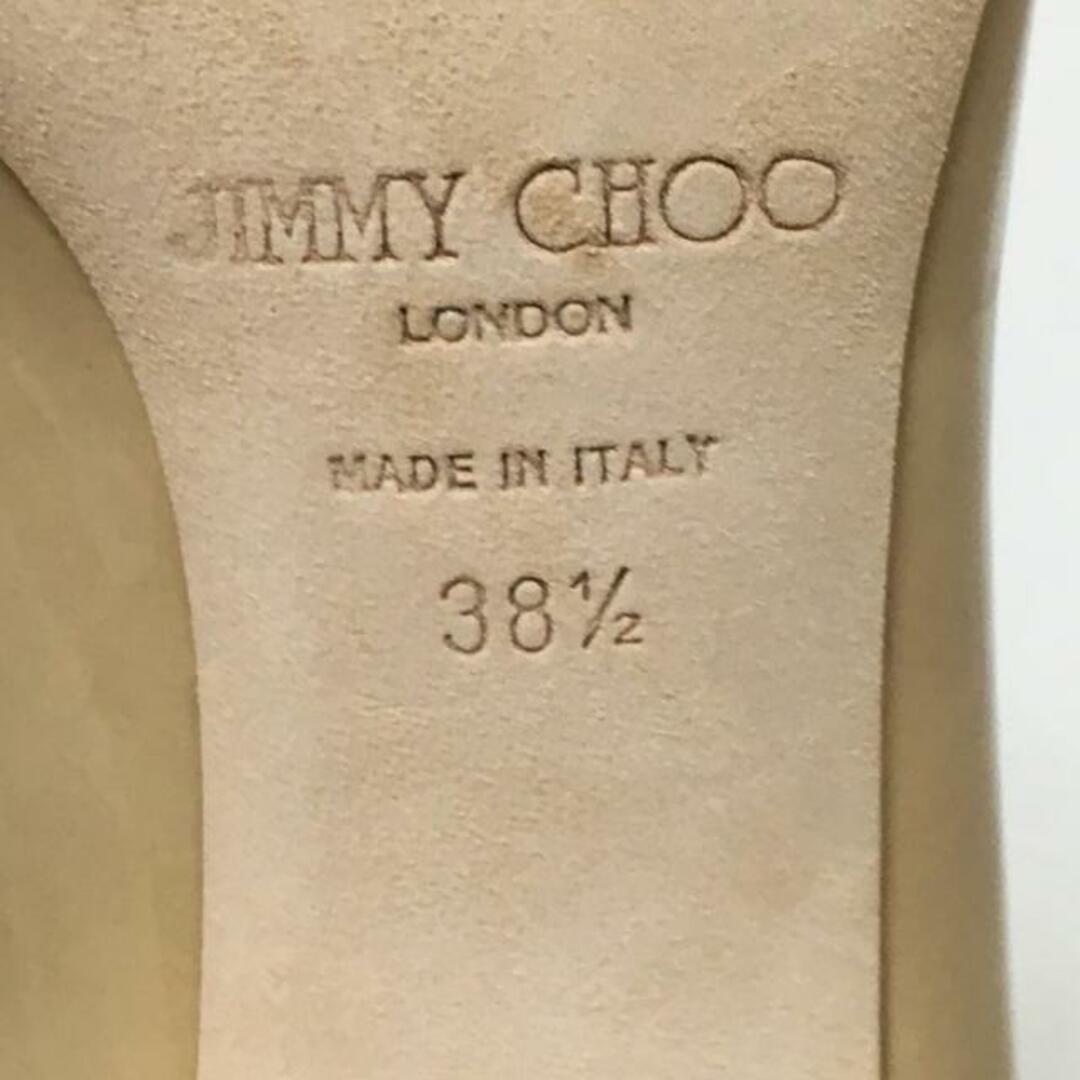 JIMMY CHOO(ジミーチュウ)のJIMMY CHOO(ジミーチュウ) パンプス 38 1/2 レディース - ベージュ エナメル（レザー） レディースの靴/シューズ(ハイヒール/パンプス)の商品写真