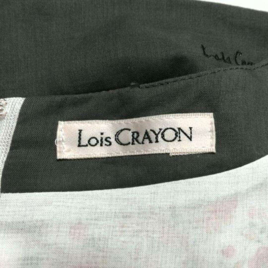 Lois CRAYON(ロイスクレヨン)のLois CRAYON(ロイスクレヨン) ワンピース サイズM レディース - ピンク×グリーン×マルチ ノースリーブ/ロング/花柄/鳥柄/ウェーブピンタック/レース レディースのワンピース(その他)の商品写真