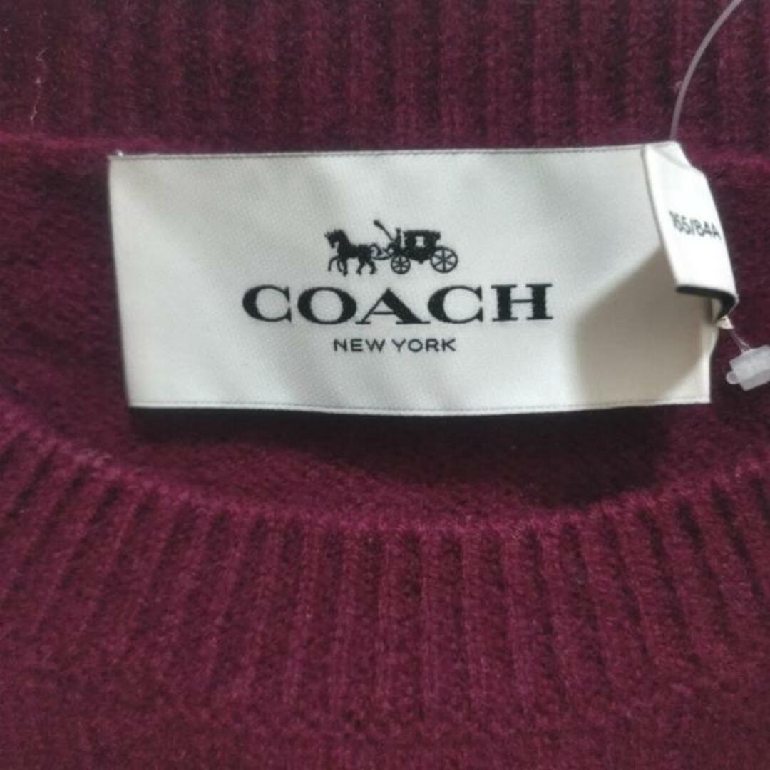 COACH(コーチ)のCOACH(コーチ) 長袖セーター サイズXS レディース - ボルドー×ライトブラウン×マルチ クルーネック/ラメ レディースのトップス(ニット/セーター)の商品写真