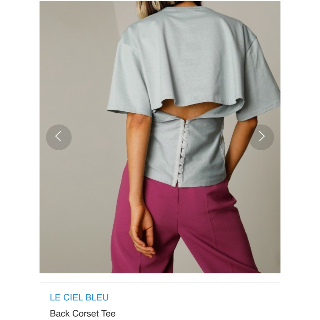 LE CIEL BLEU(ルシェルブルー)のルシェルブルー　コルセットTシャツ レディースのトップス(Tシャツ(半袖/袖なし))の商品写真