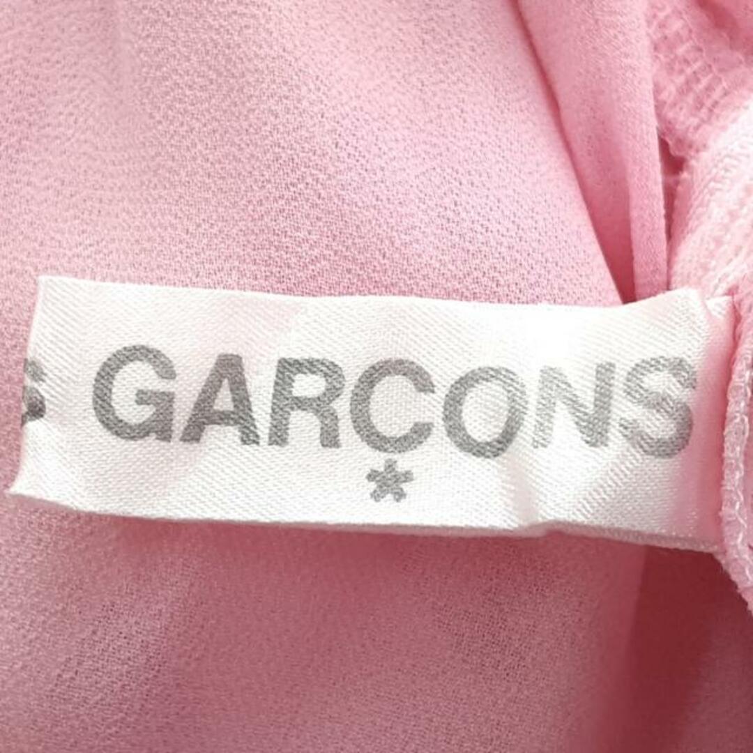 COMME des GARCONS(コムデギャルソン)のCOMMEdesGARCONS(コムデギャルソン) ノースリーブカットソー サイズM レディース美品  - ピンク×アイボリー レース/フリル レディースのトップス(カットソー(半袖/袖なし))の商品写真