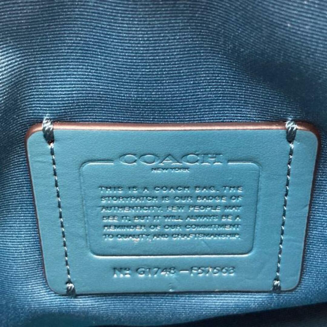 COACH(コーチ)のCOACH(コーチ) ハンドバッグ - F57563 ブルーグリーン レザー レディースのバッグ(ハンドバッグ)の商品写真