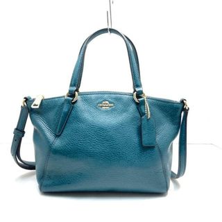 コーチ(COACH)のCOACH(コーチ) ハンドバッグ - F57563 ブルーグリーン レザー(ハンドバッグ)