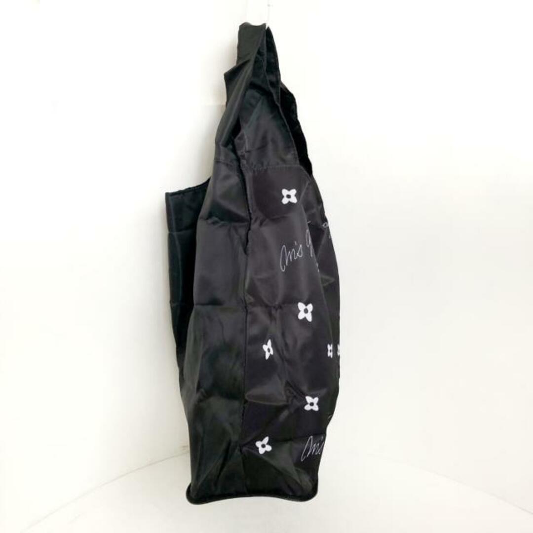 M'S GRACY(エムズグレイシー)のM'S GRACY(エムズグレイシー) トートバッグ新品同様  - 黒×白×マルチ 花柄 ナイロン レディースのバッグ(トートバッグ)の商品写真