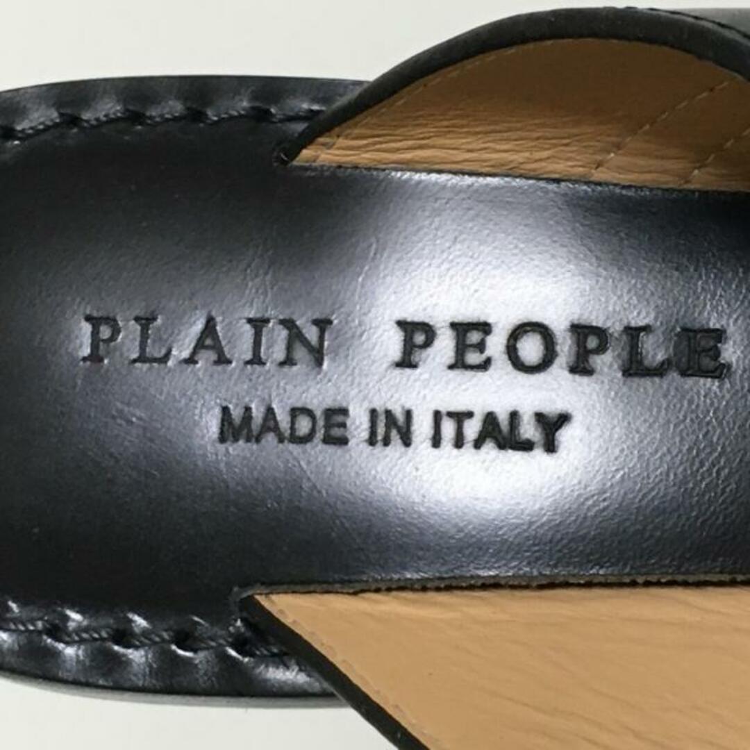 PLAIN PEOPLE(プレインピープル) サンダル 38 レディース - 黒 レザー レディースの靴/シューズ(サンダル)の商品写真