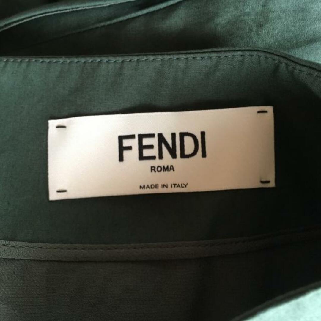 FENDI(フェンディ)のFENDI(フェンディ) ロングスカート サイズ38 S レディース - ダークグリーン×ピンク×白 リボン レディースのスカート(ロングスカート)の商品写真