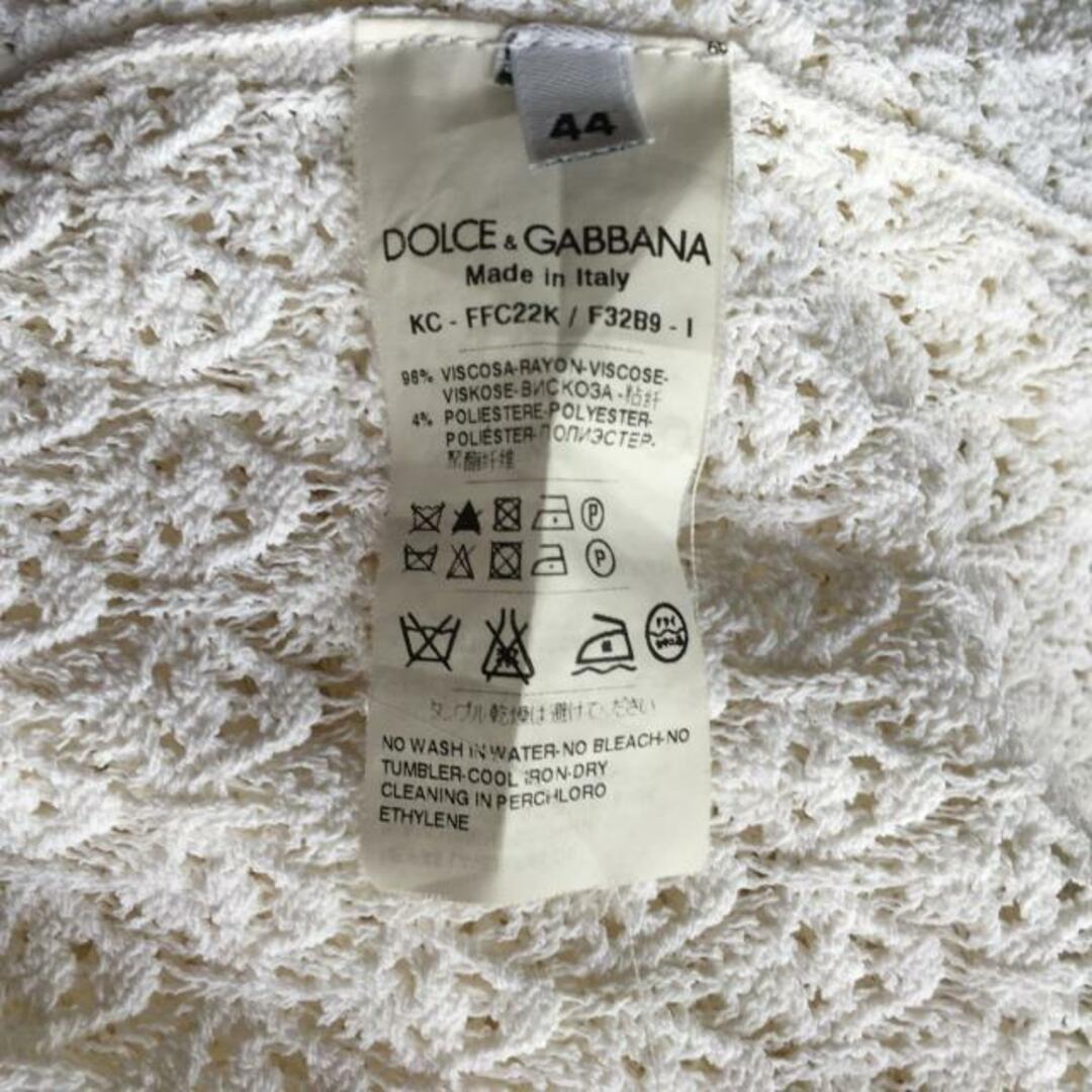 DOLCE&GABBANA(ドルチェアンドガッバーナ)のDOLCE&GABBANA(ドルチェアンドガッバーナ) カーディガン サイズ44 L レディース - アイボリー 長袖 レーヨン、ポリエステル レディースのトップス(カーディガン)の商品写真