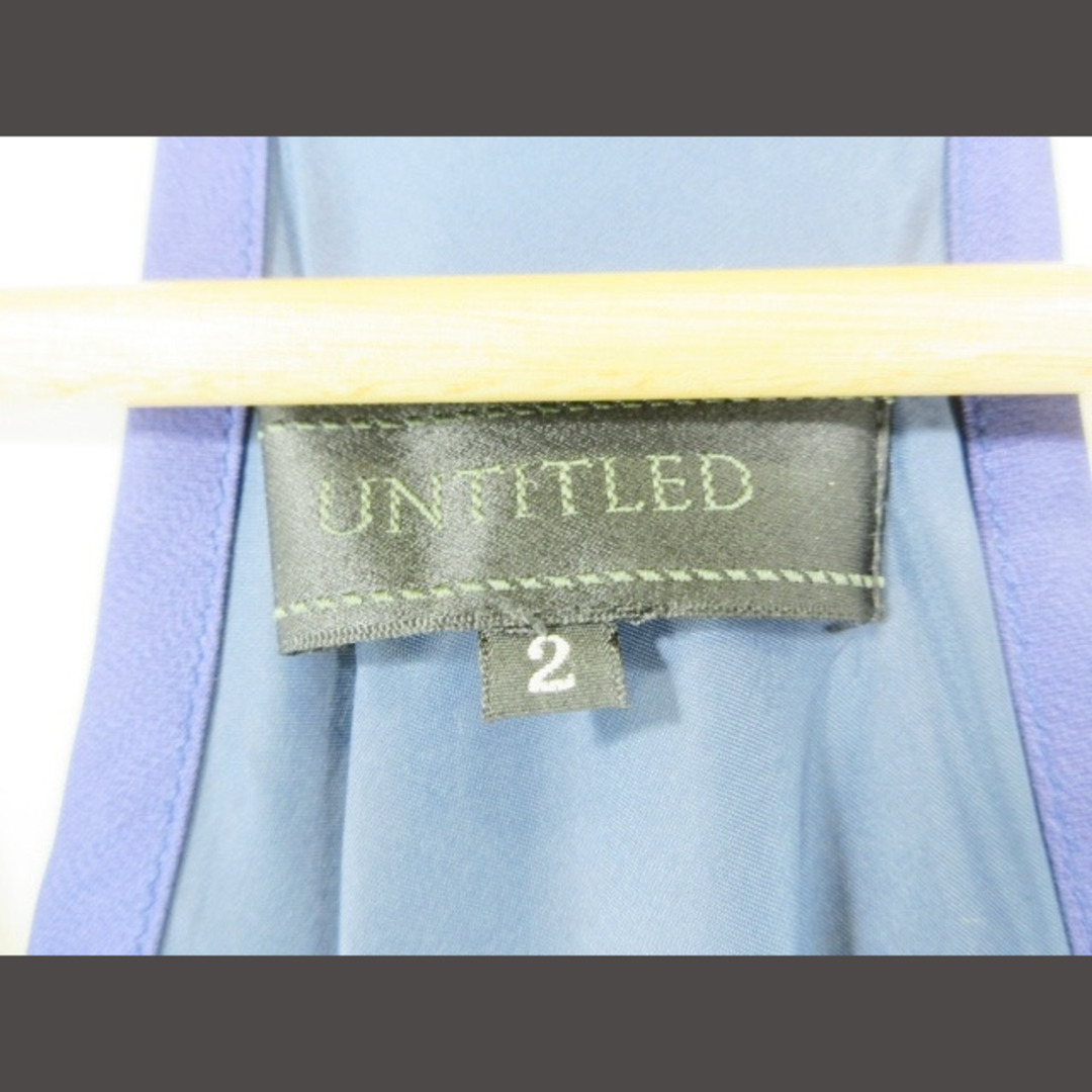 UNTITLED(アンタイトル)のアンタイトル ワンピース ホルター ネック ひざ丈 裏地付き パープル 2 レディースのワンピース(ひざ丈ワンピース)の商品写真