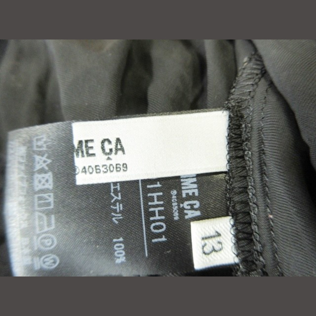 コムサ カットソー シアーシャツ ラウンドネック フレンチスリーブ 花 黒 13 レディースのトップス(カットソー(半袖/袖なし))の商品写真