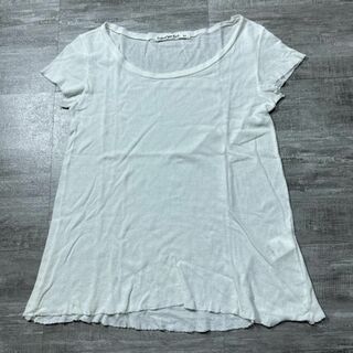 TRANSIT PAR-SUCHトランジットパーサッチ　白　ブラウス　綿100%(Tシャツ(半袖/袖なし))