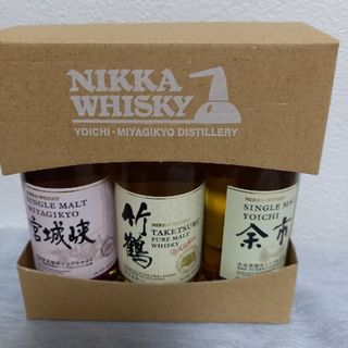 ニッカウイスキー余市  竹鶴  宮城峡50ml (ミニボトル)3本セット