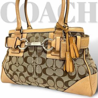 コーチ(COACH)の良品　コーチ　ショルダーバッグ　トートバッグ　シグネチャー　キャンバス　肩掛け(ショルダーバッグ)