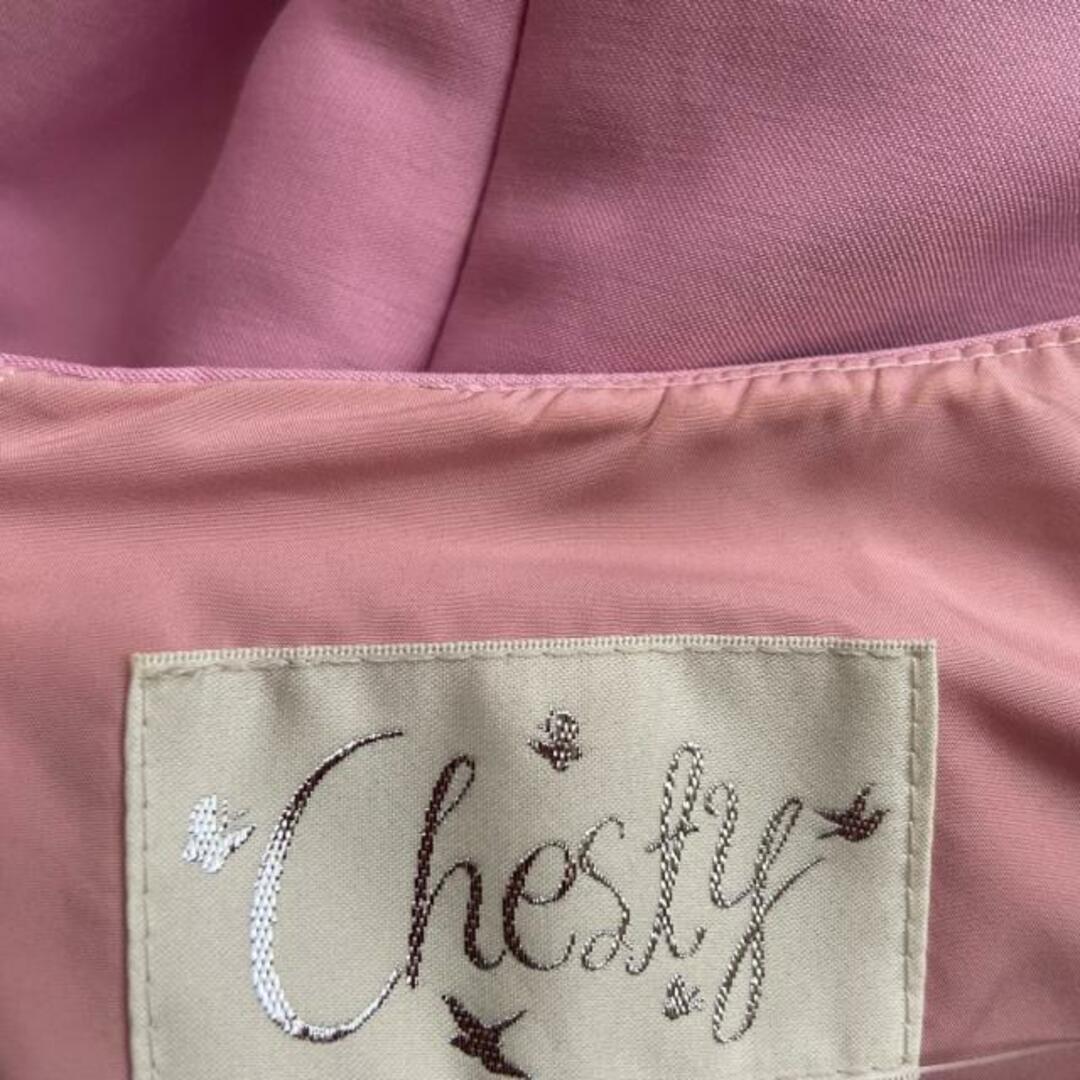 Chesty(チェスティ)のChesty(チェスティ) ワンピース サイズ0 XS レディース ピンク ビジュー/ノースリーブ レディースのワンピース(その他)の商品写真