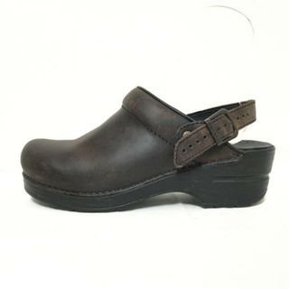 DANSKO(ダンスコ) サンダル 37 レディース - ダークブラウン サボ レザー