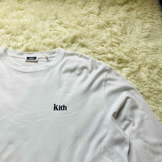 KITH - 希少XLサイズ✨Kith キス ワンポイントロゴ ロンT 長袖シャツ　ホワイト
