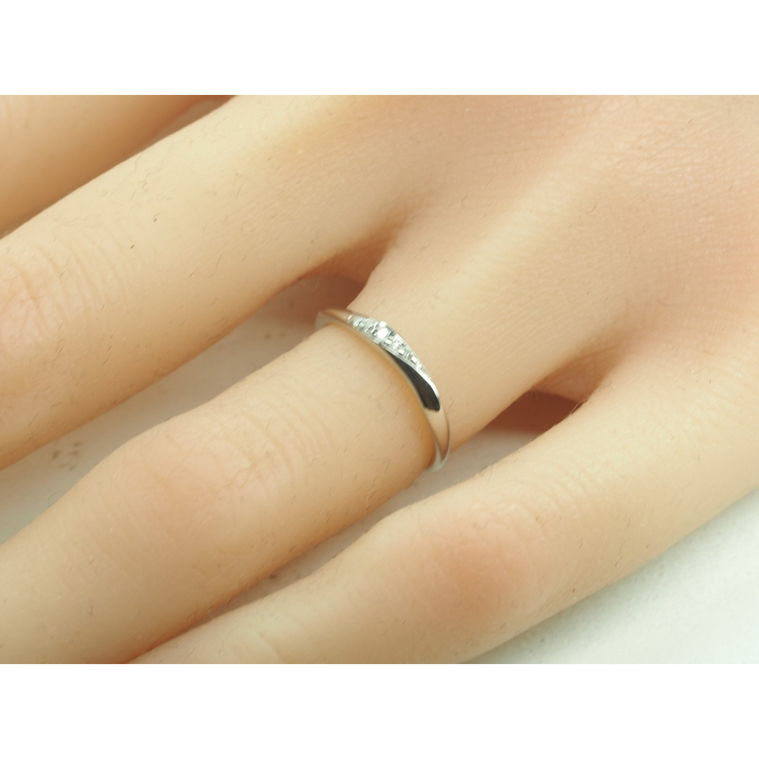 4℃(ヨンドシー)の◆4℃　ヨンドシー　可愛い天然ダイヤモンドリング　指輪　K10WG 6号 レディースのアクセサリー(リング(指輪))の商品写真