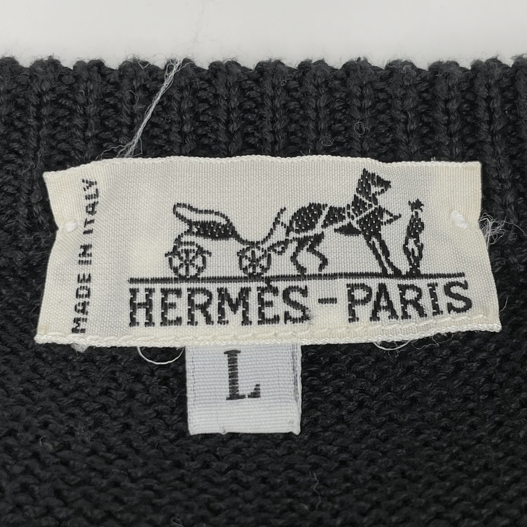 Hermes(エルメス)のエルメス ロゴ ラウンドネック セーター メンズ L 【中古】 メンズのトップス(ニット/セーター)の商品写真
