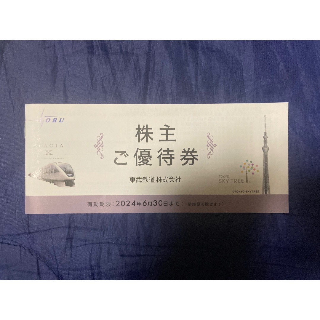東武鉄道　株主優待券　未使用1冊 チケットの施設利用券(その他)の商品写真